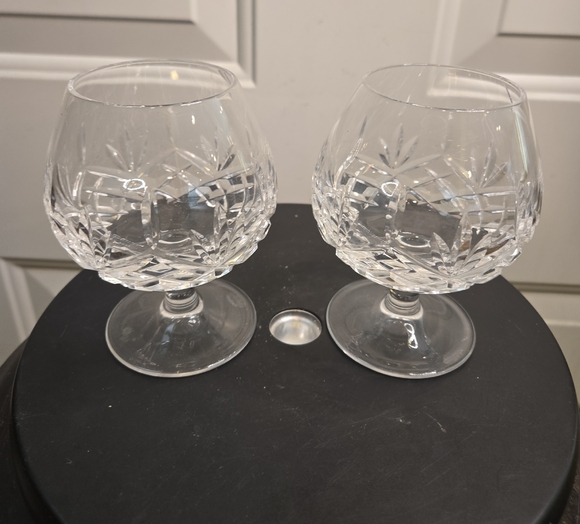 Vintage Waterford Crystal Nocturne Brandy Balloon Glass Goblets Set Of 2